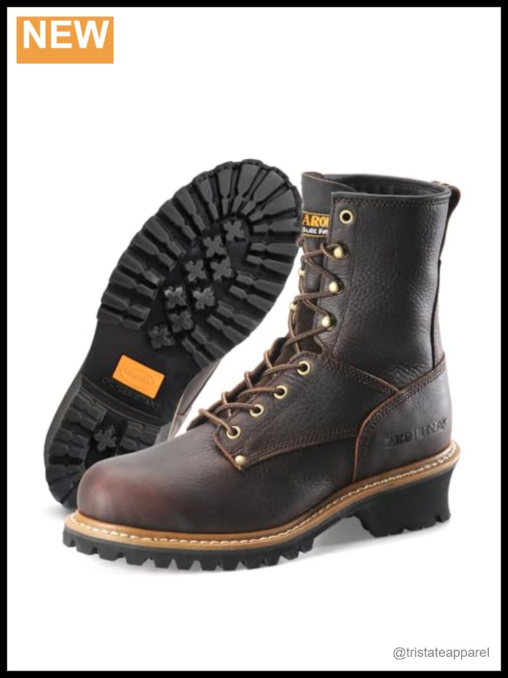 Steel Toe Logger Work Boots Men's 8 Inch EH Rated Slip Resistant